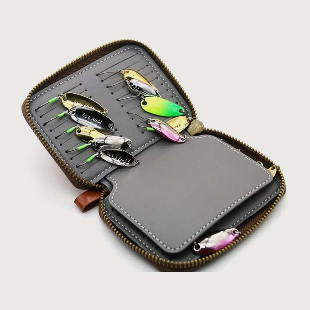 Tas Dompet Umpan Pancing Kulit - Fishing Lure Spinner ulasan dan harga